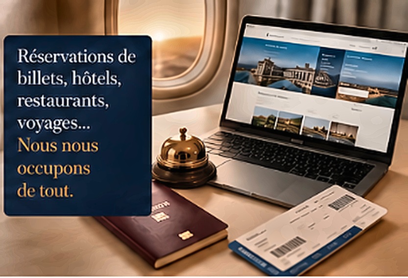 Réservations de billets, hôtels, restaurants, voyages — nous nous occupons de tout